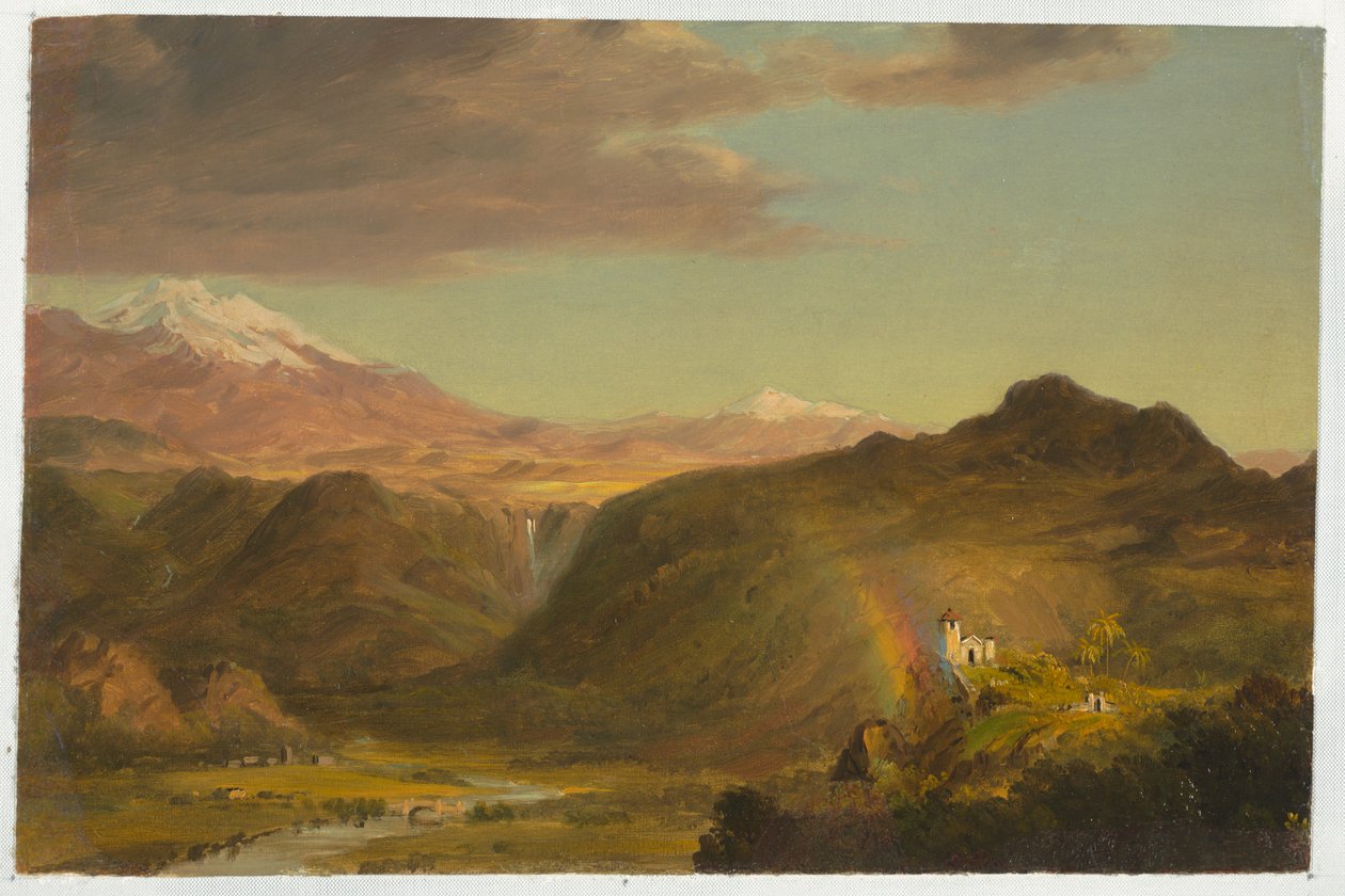 Tekening, Zuid-Amerikaans landschap, 1854 door Frederic Edwin Church