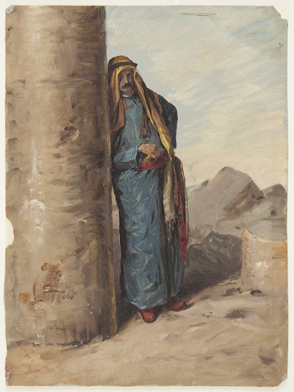 Tekening, Staande bedoeïen, 1868 door Frederic Edwin Church