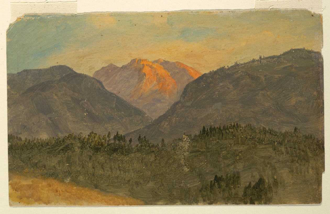 Tekening, Untesberg, bij Berchtesgaden, Beieren, 1868 door Frederic Edwin Church