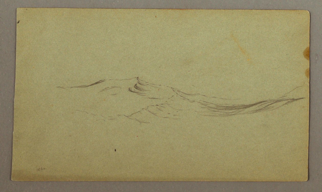 Tekening, Golven, mogelijk 1860 door Frederic Edwin Church