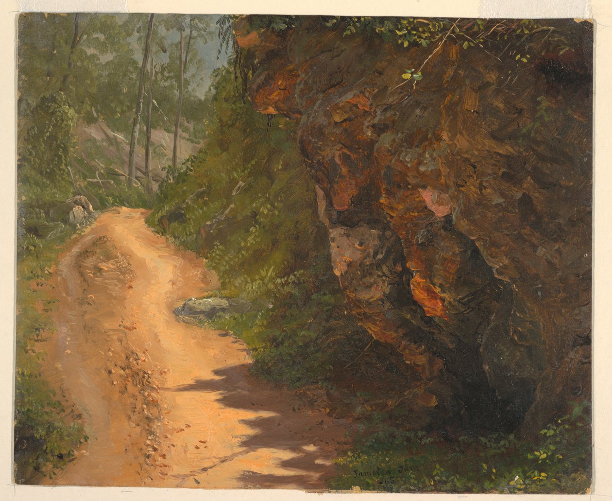 Tekening, Bospad, Jamaica, juni 1865 door Frederic Edwin Church