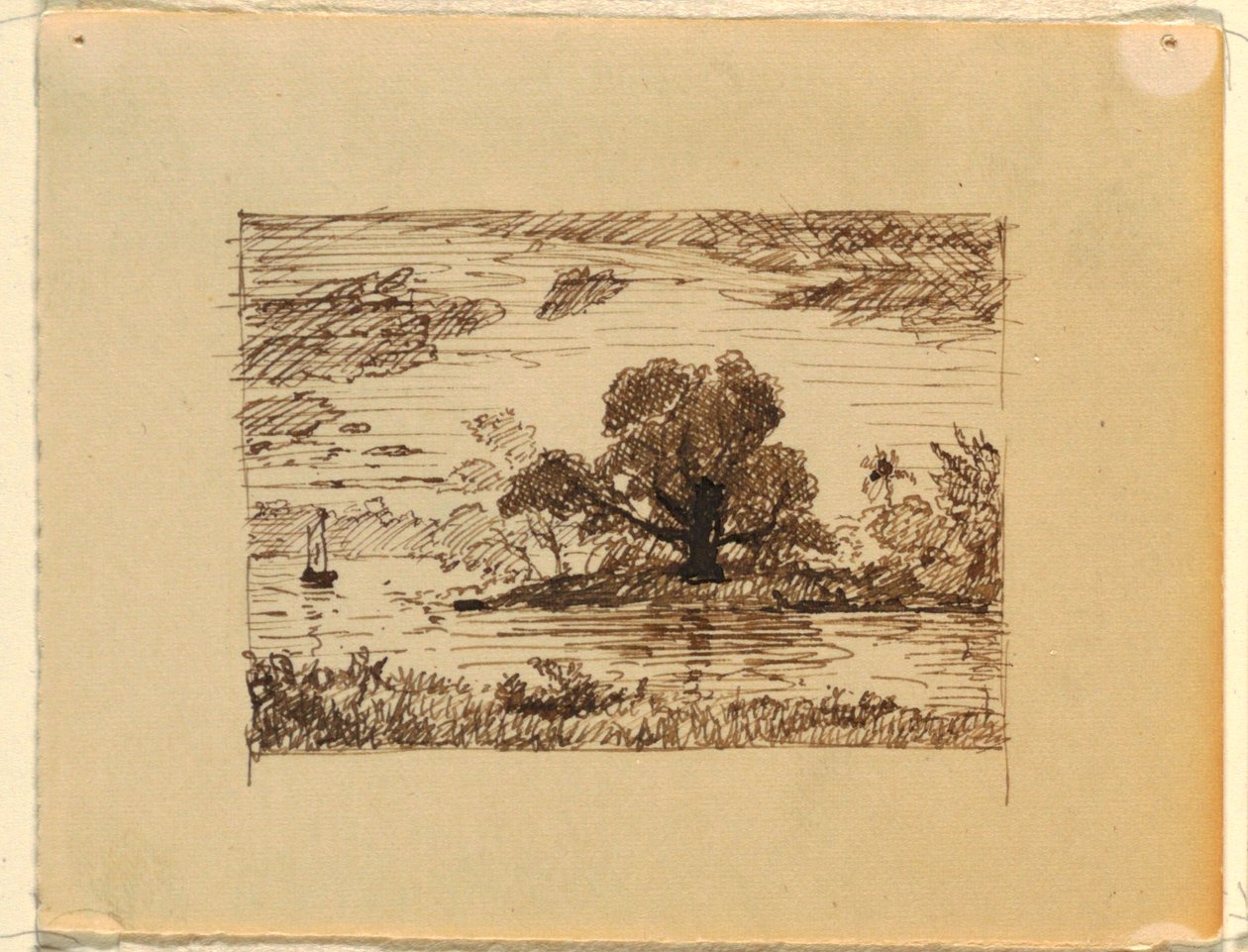 Imaginaire Rivierlandschap door Frederic Edwin Church