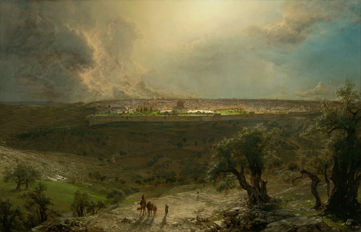 Jeruzalem vanaf de Olijfberg door Frederic Edwin Church