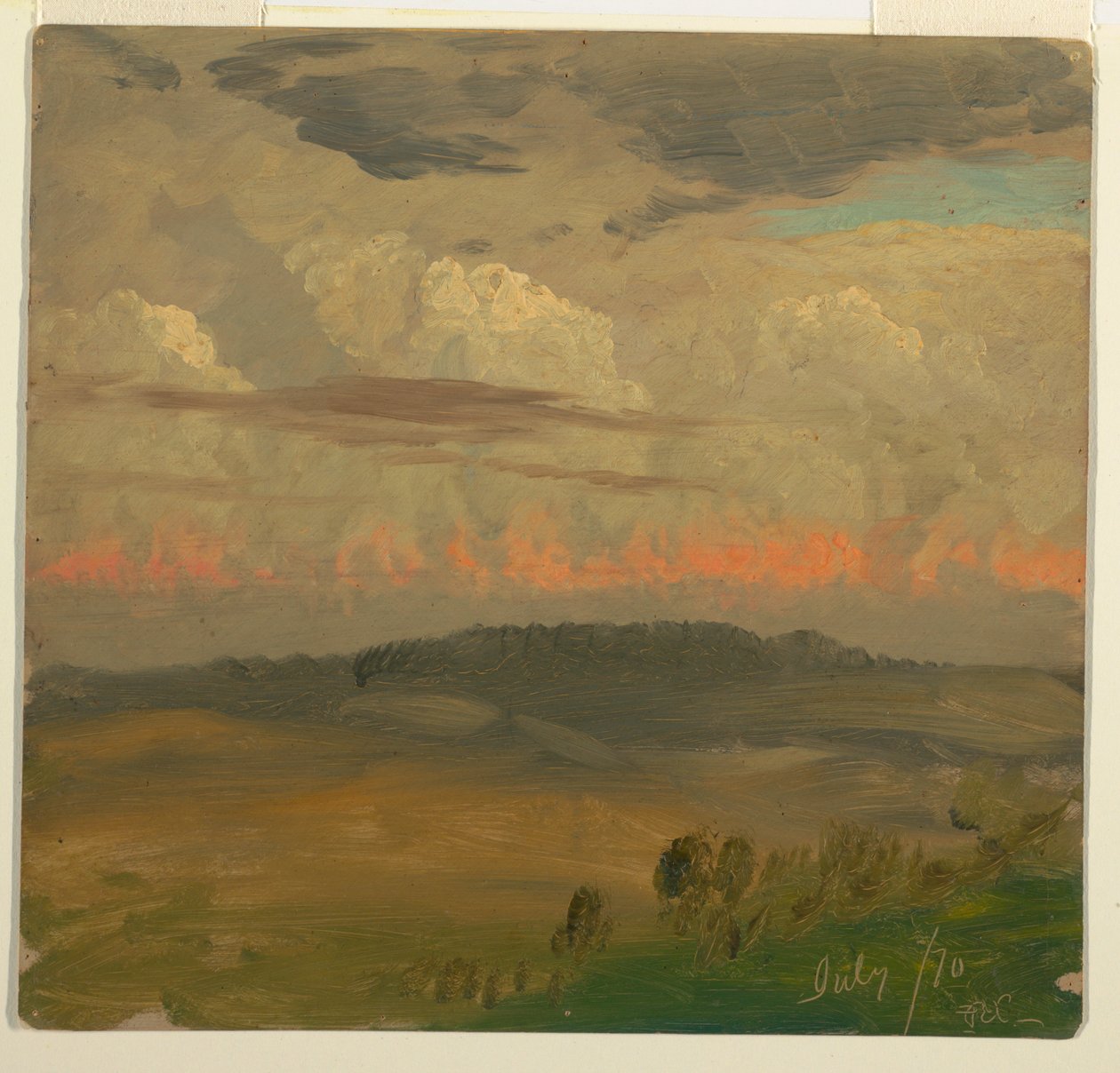 Landschap, Hudson Valley door Frederic Edwin Church