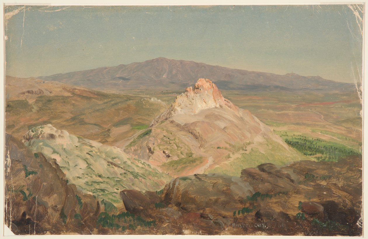 Berg Pentelikon door Frederic Edwin Church