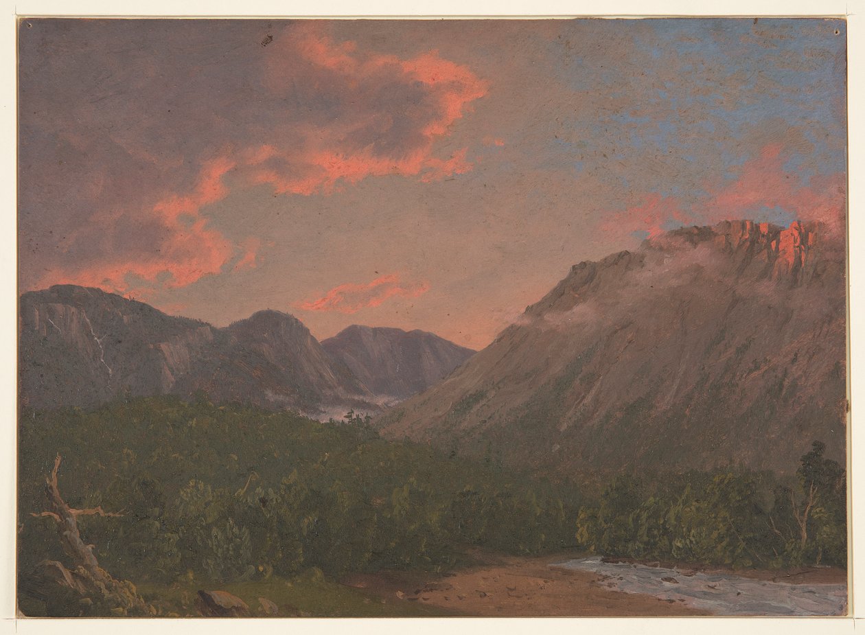 Berglandschap bij zonsondergang door Frederic Edwin Church