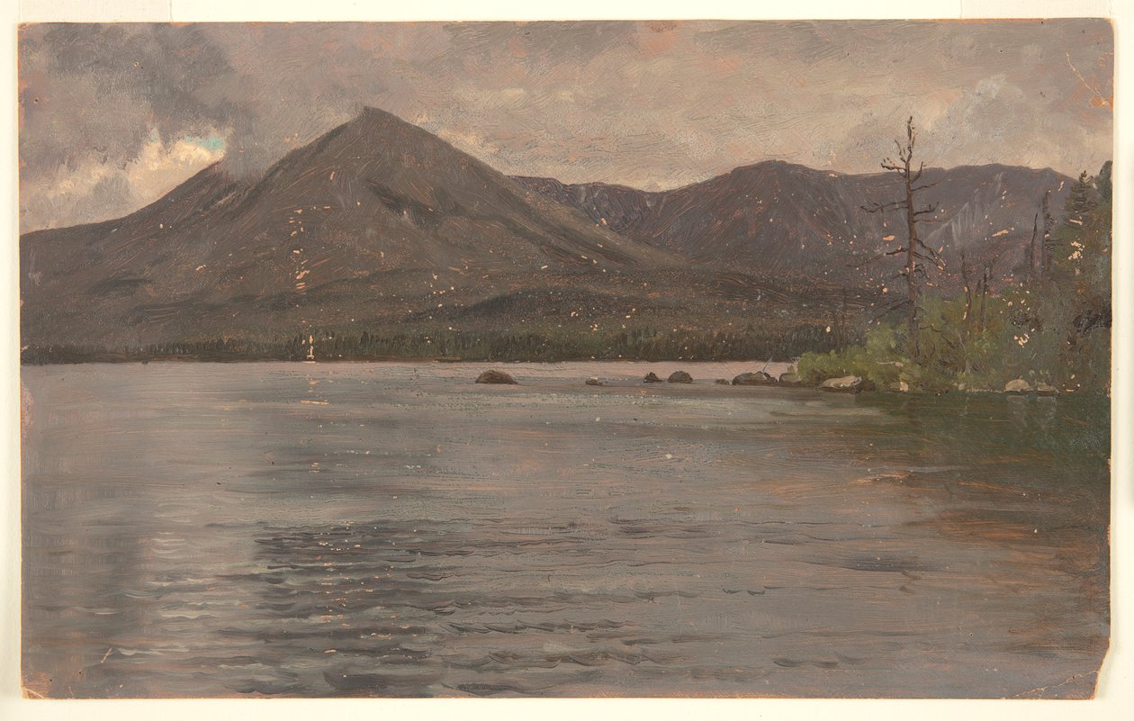 Mt. Katahdin, vanaf Lake Katahdin door Frederic Edwin Church