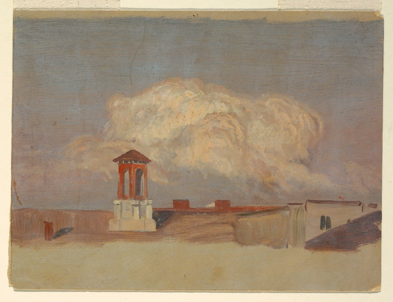Daken van een Italiaanse stad door Frederic Edwin Church