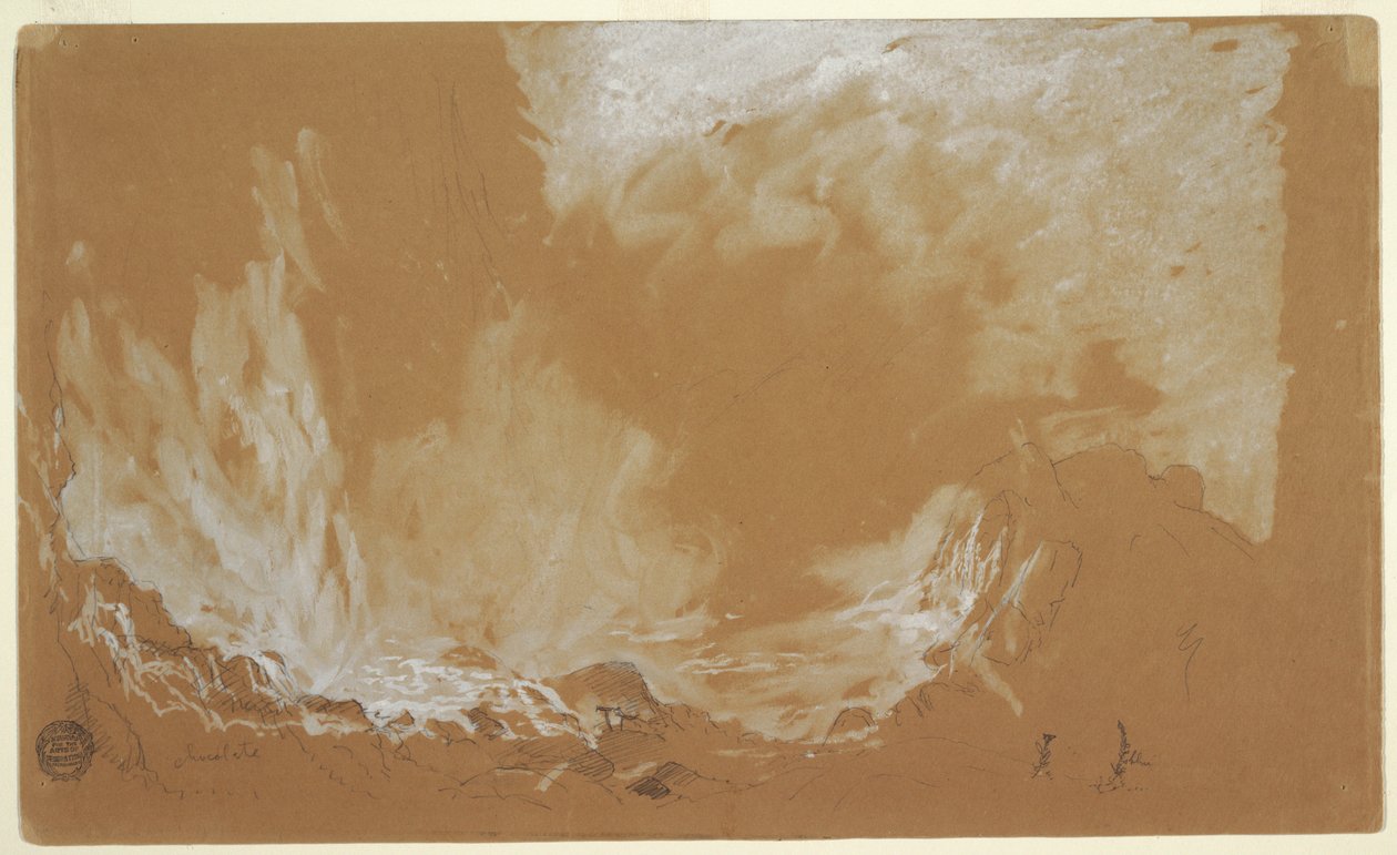 Spuit van de watervallen, Niagara door Frederic Edwin Church
