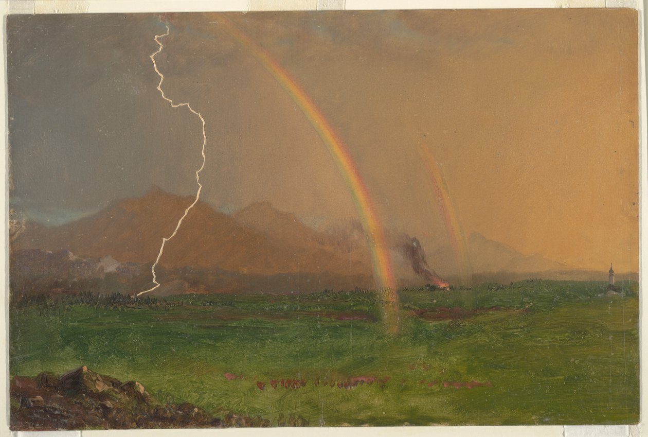Onweer in de Alpen door Frederic Edwin Church