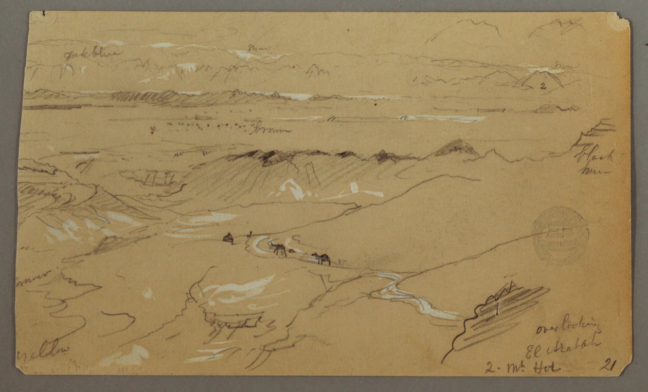 Uitzicht over Wady el-Arabah door Frederic Edwin Church