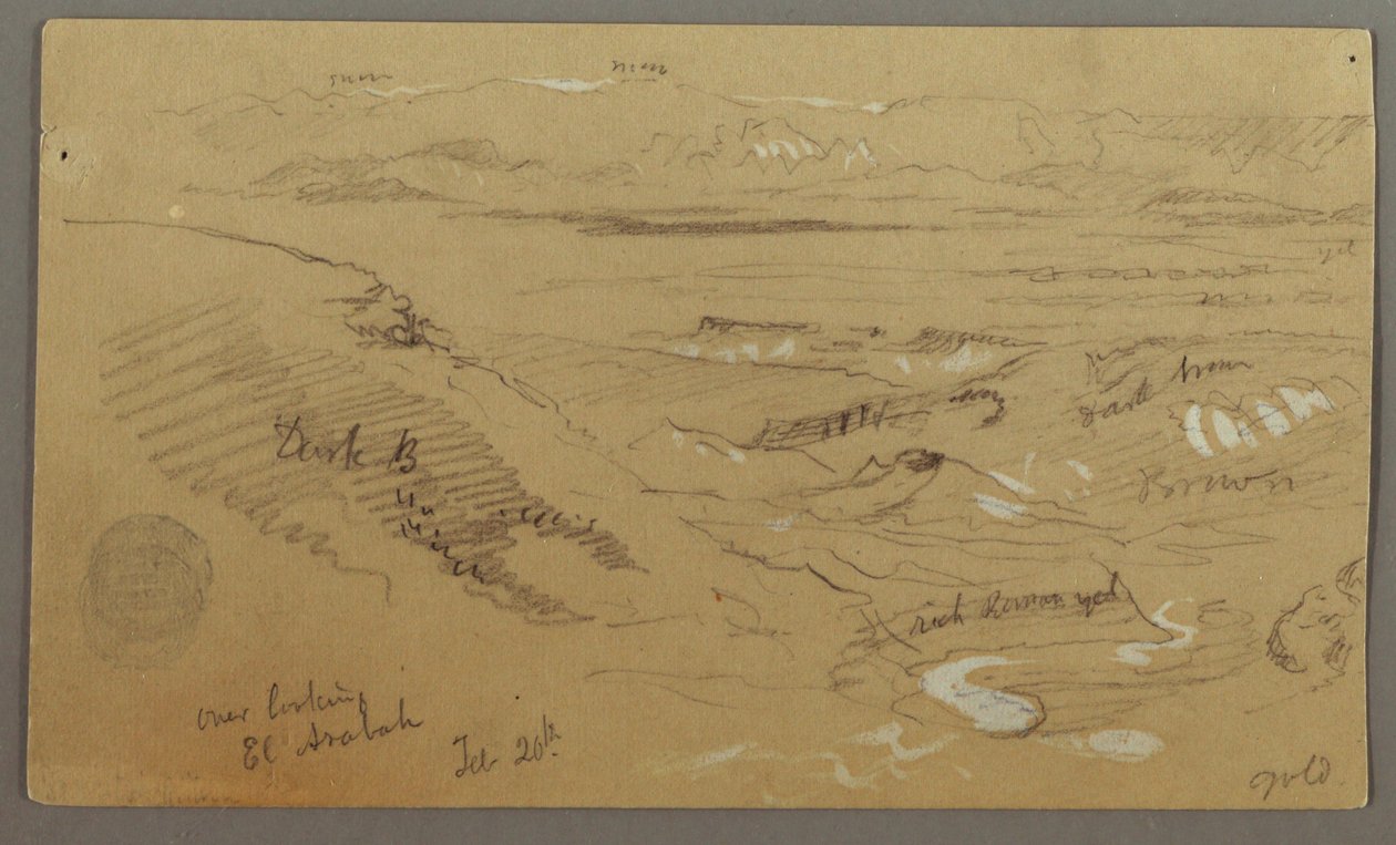 Uitzicht over Wady el-Arabah door Frederic Edwin Church