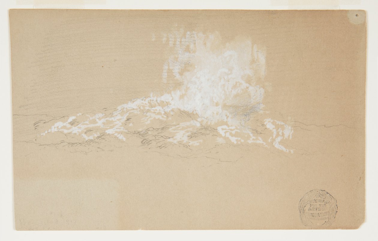 Golven die Tegen Rotsen Breken door Frederic Edwin Church