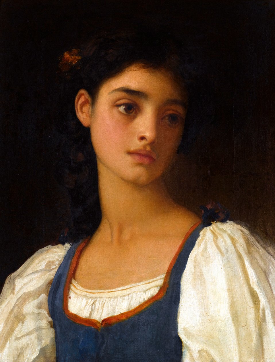 Frederic Leighton - Nicandra door Frederic Leighton