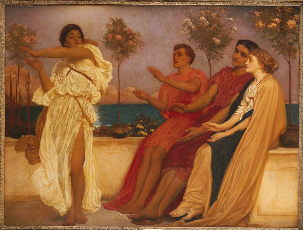 Grieks meisje dansend door Frederic Leighton