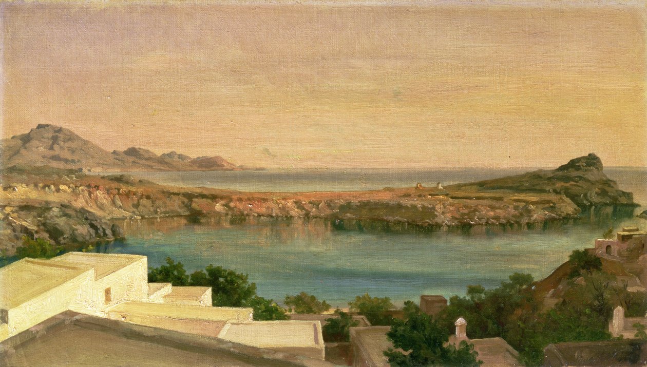Lindos, Rhodos, ca. 1867 door Frederic Leighton
