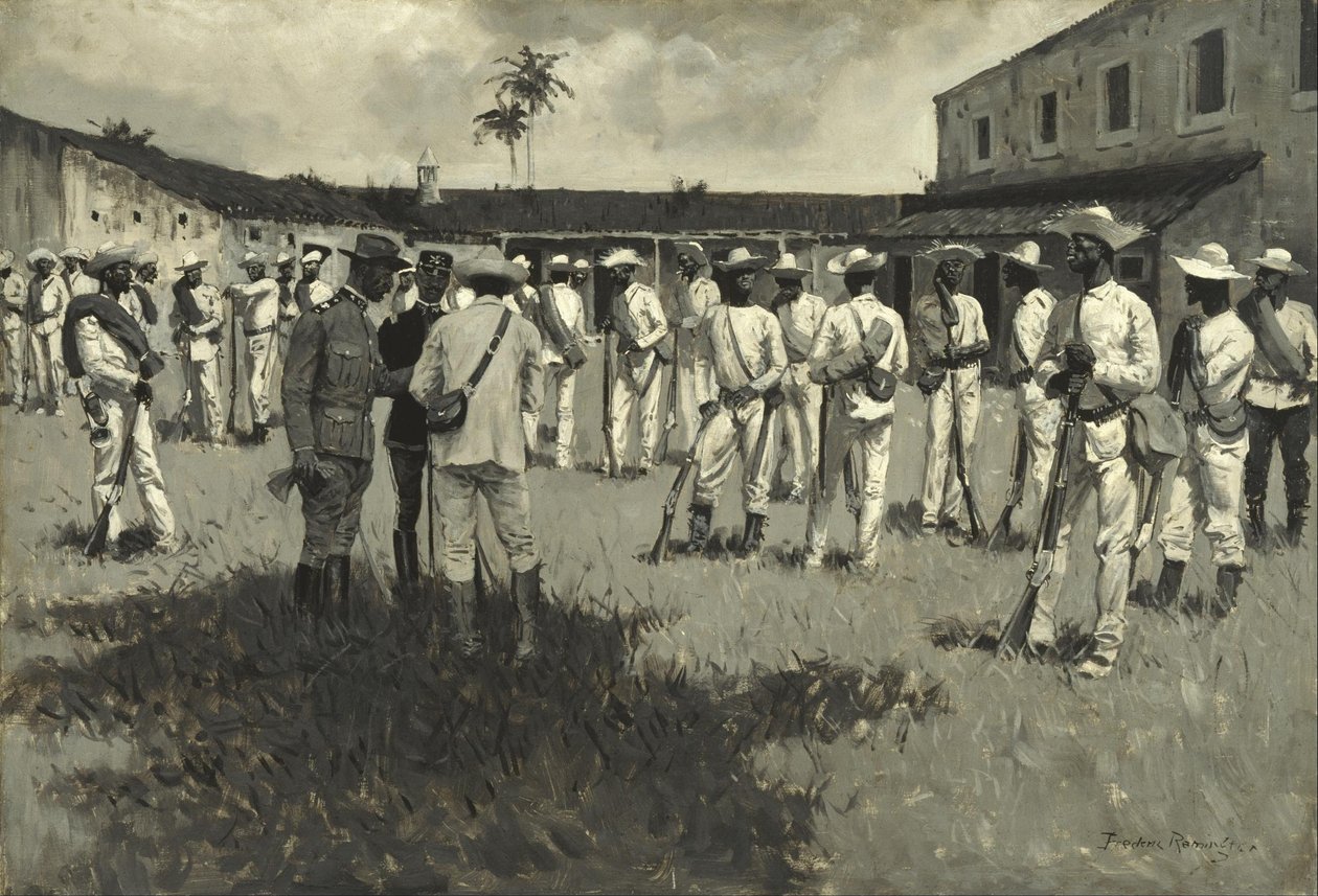 Het leger van Gomez ontbinden door Frederic Remington