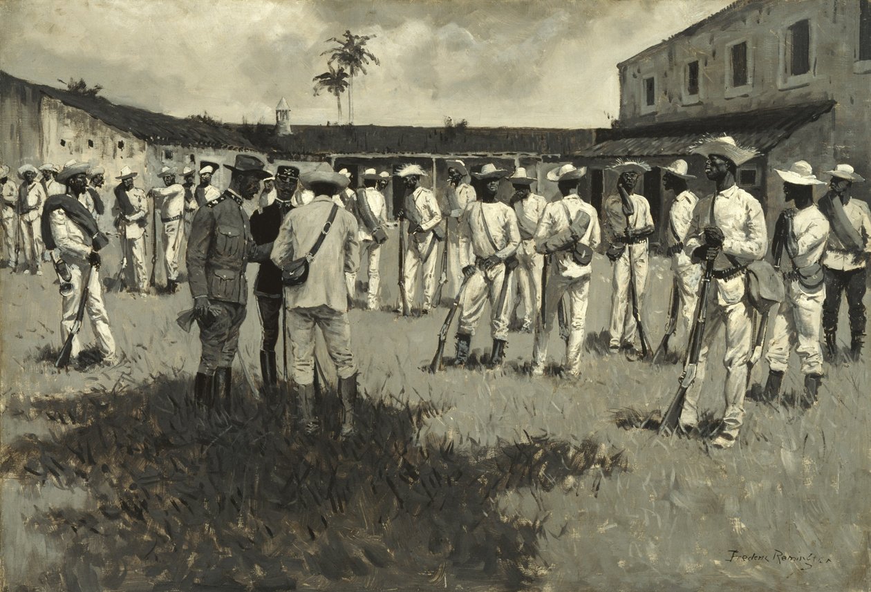Het leger van Gomez ontbinden door Frederic Remington
