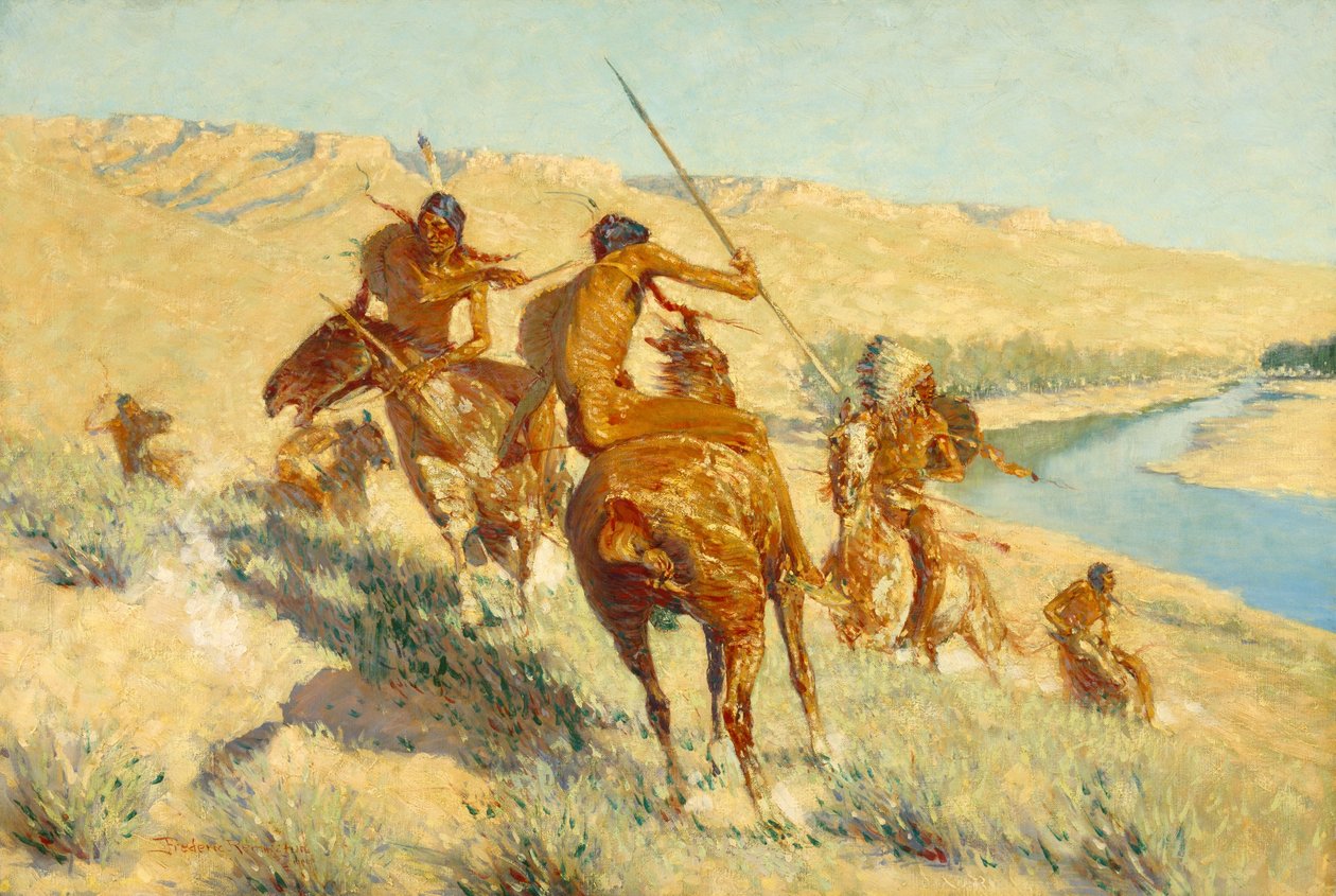 Aflevering van de Buffalo Gun door Frederic Remington