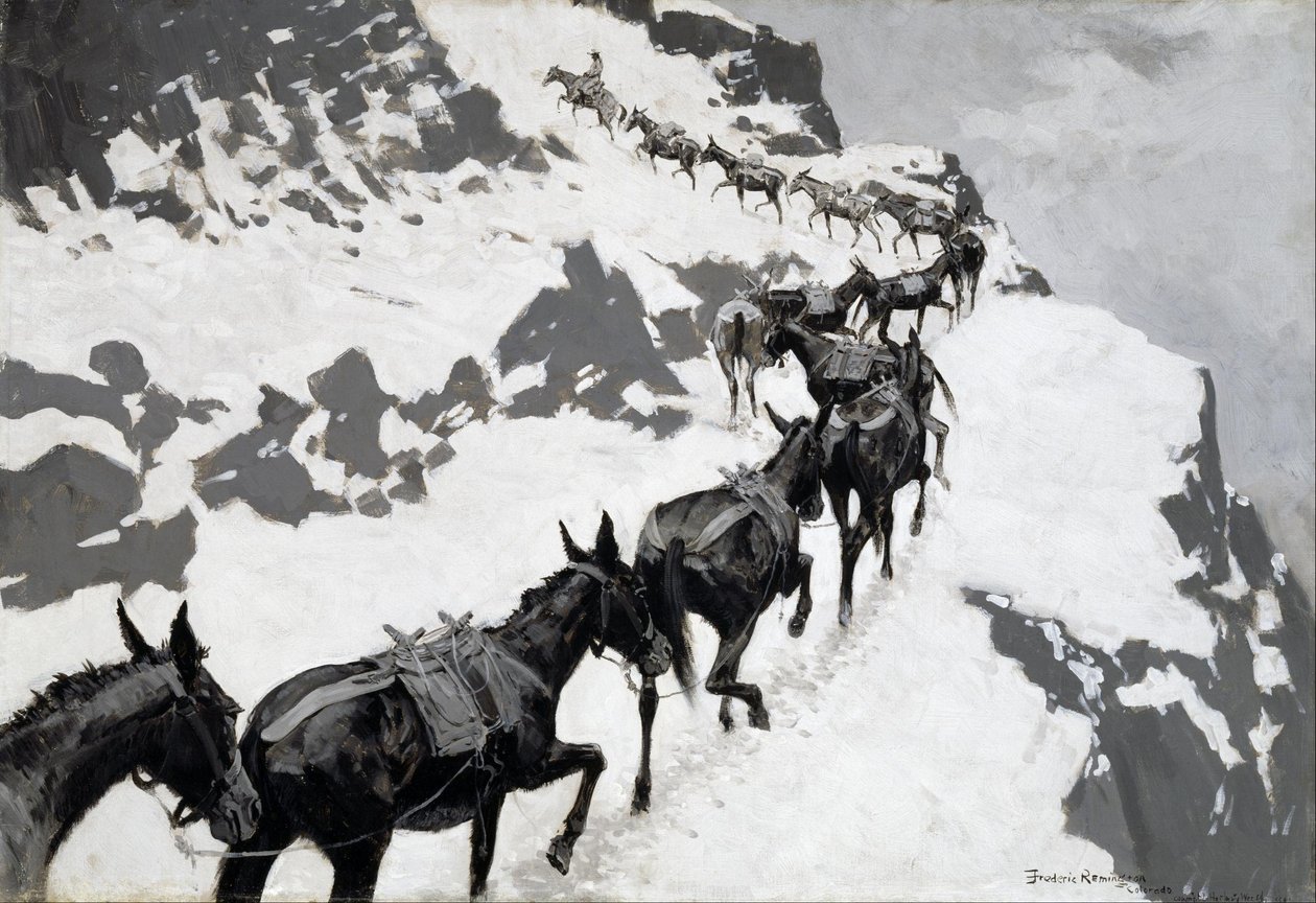 De muilezel door Frederic Remington