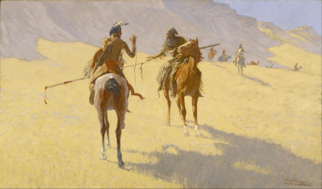 De Parley door Frederic Remington