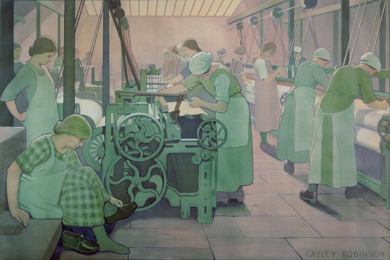 Britse Industrieën - Katoen door Frederick Cayley Robinson