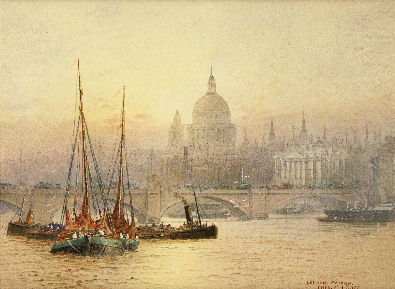 Londen Brug door Frederick E.J. Goff