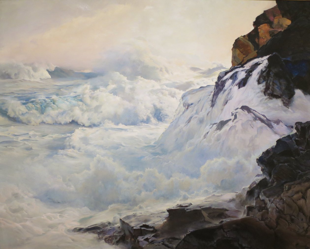 Verstikkende Branding door Frederick Judd Waugh