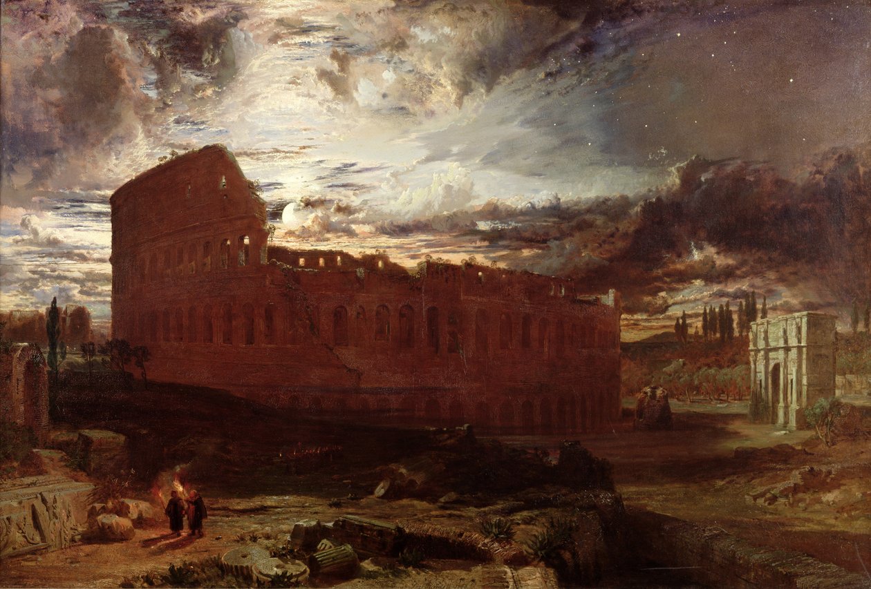 Het Colosseum, Rome, 1860 door Frederick Lee Bridell