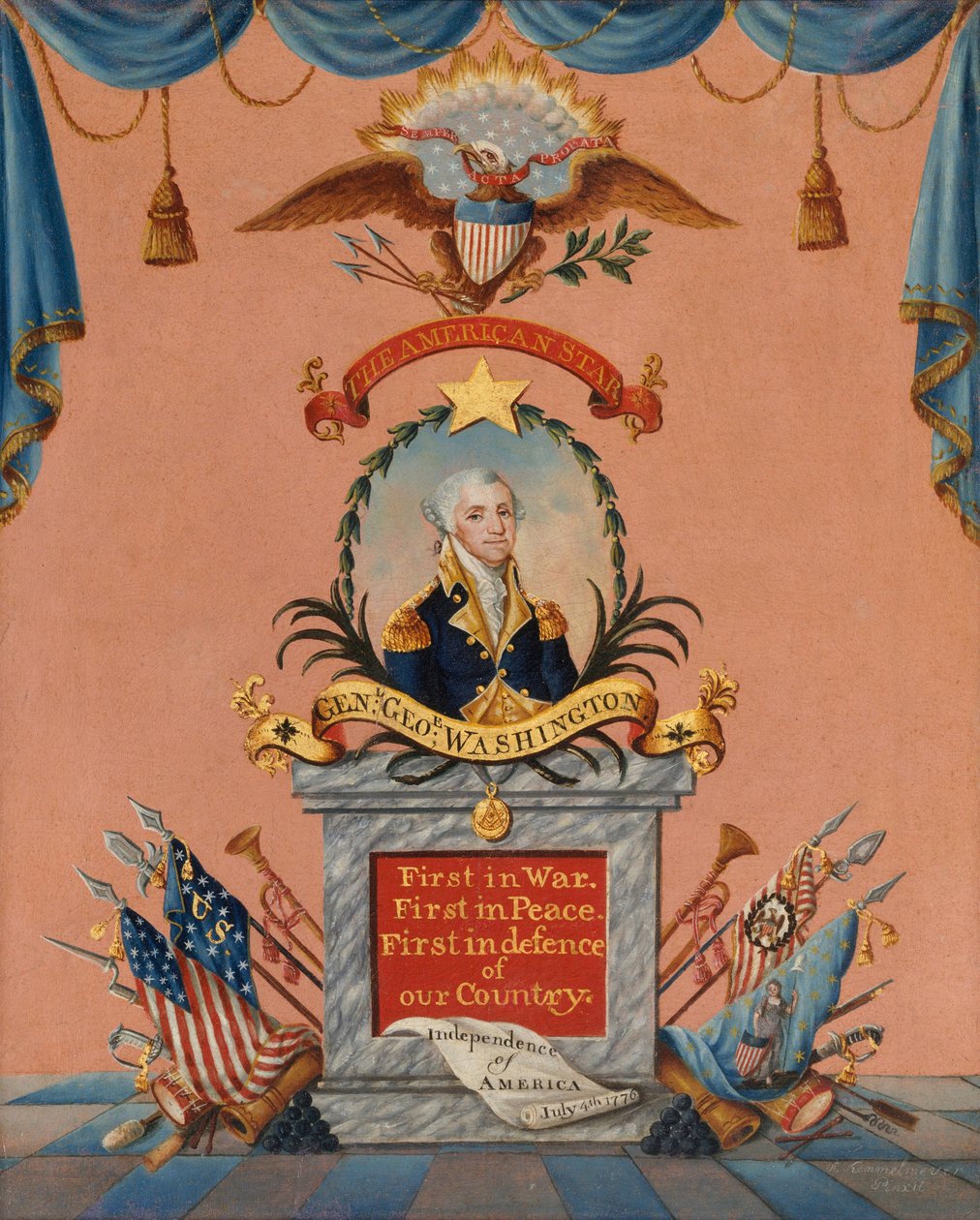 De Amerikaanse Ster (George Washington) door Frederick Kemmelmeyer