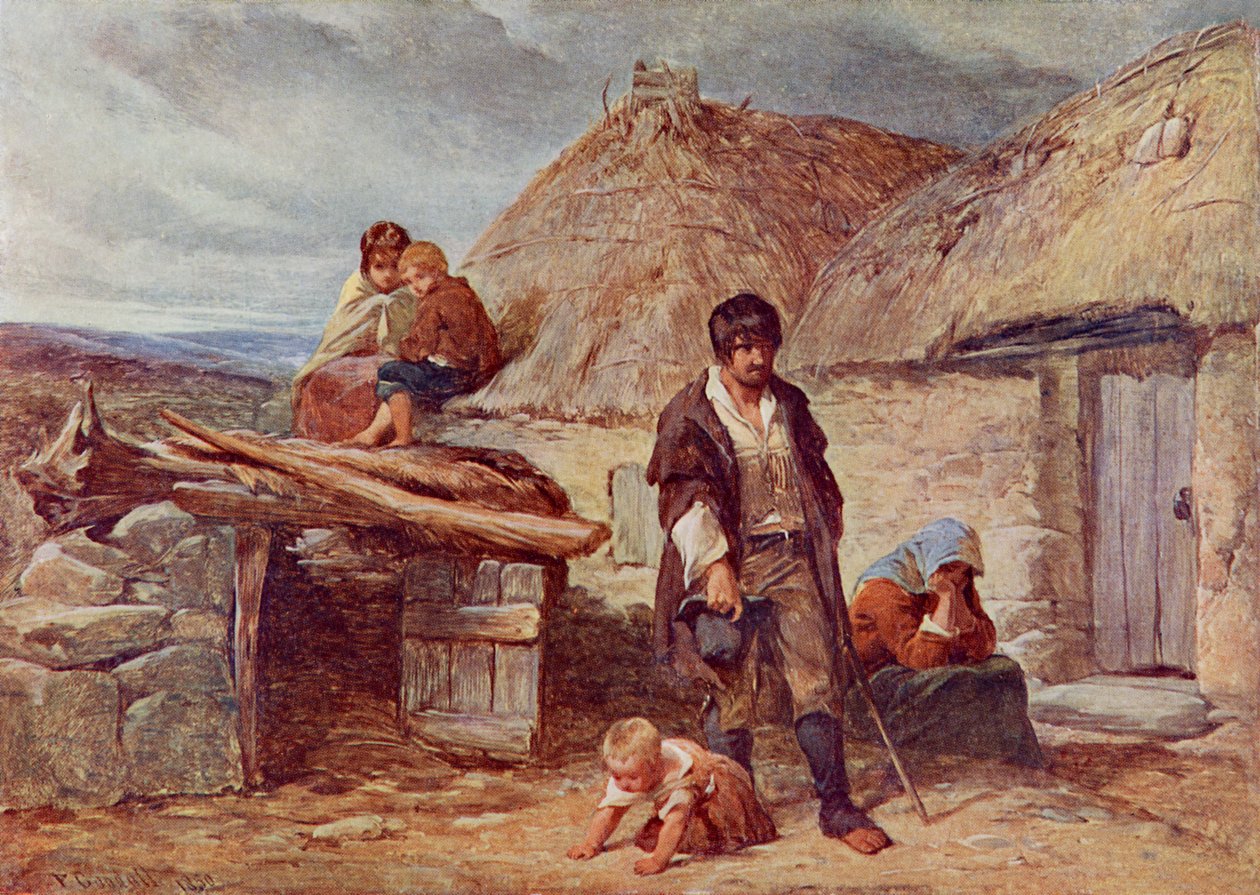 Een Ierse uitzetting door Frederick (after) Goodall