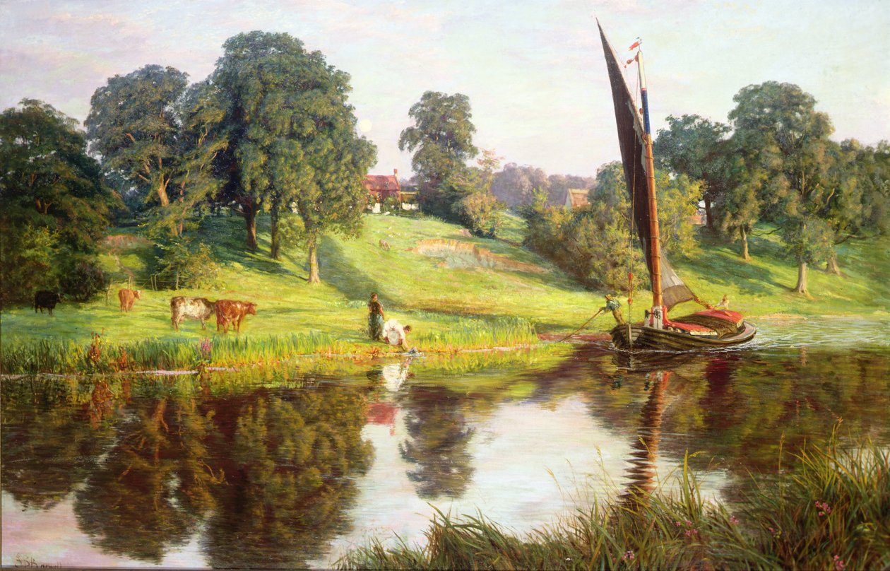 Op de rivier door Frederick Bacon Barwell