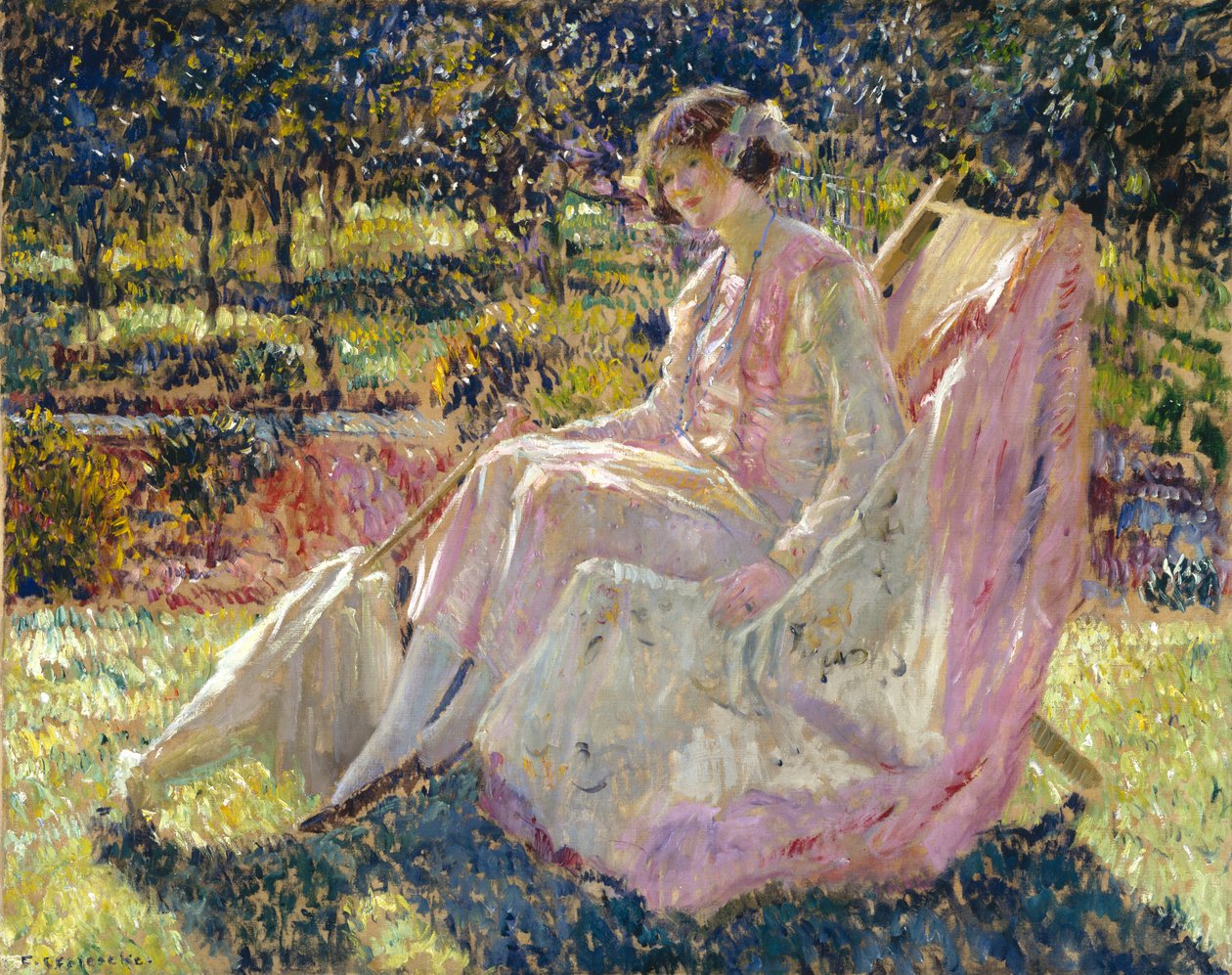 Zonnebad door Frederick Carl Frieseke
