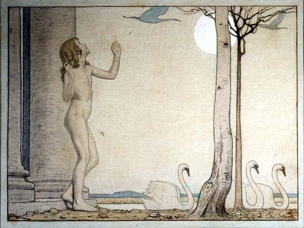 De Blauwe Vogel door Frederick Cayley Robinson