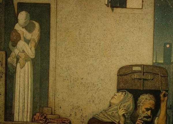 Het afscheid door Frederick Cayley Robinson
