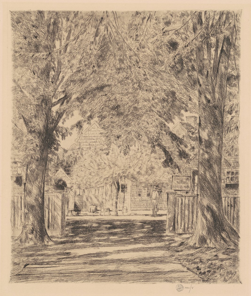 Een idylle in Easthampton door Frederick Childe Hassam