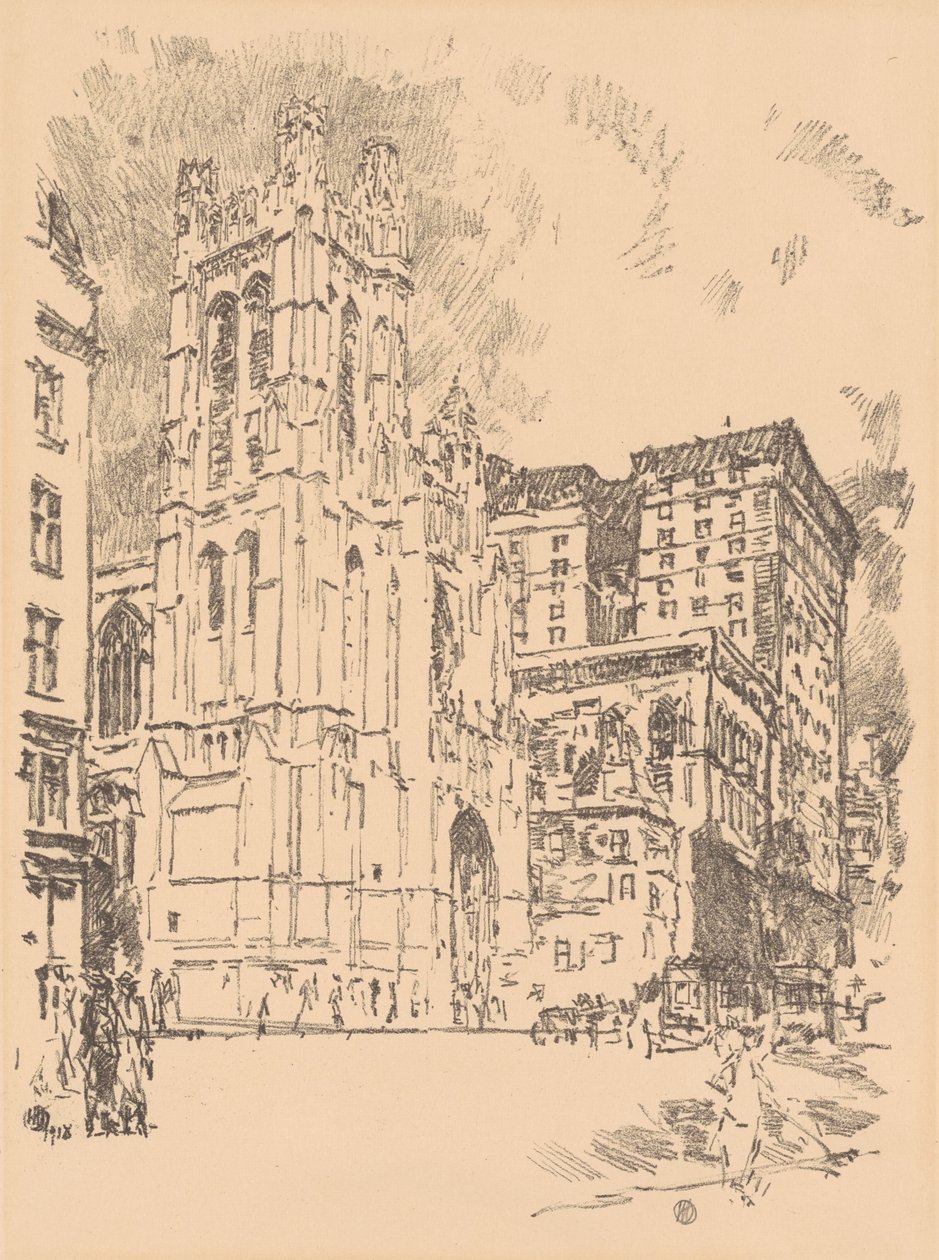 St. Thomas, New York door Frederick Childe Hassam