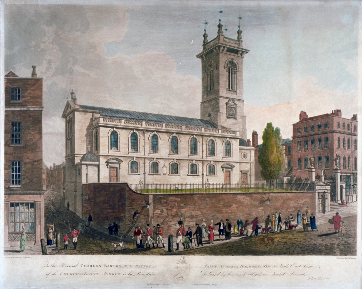 St Andrew Holborn, Londen door Frederick Christian Lewis