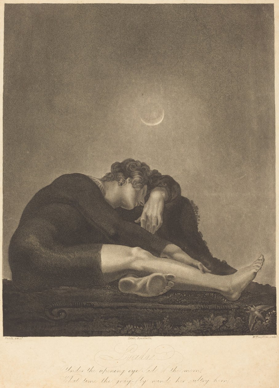 Lycidas door Frederick Christian Lewis I and Moses Haughton II after Henry Fuseli; published by Moses Haughton II