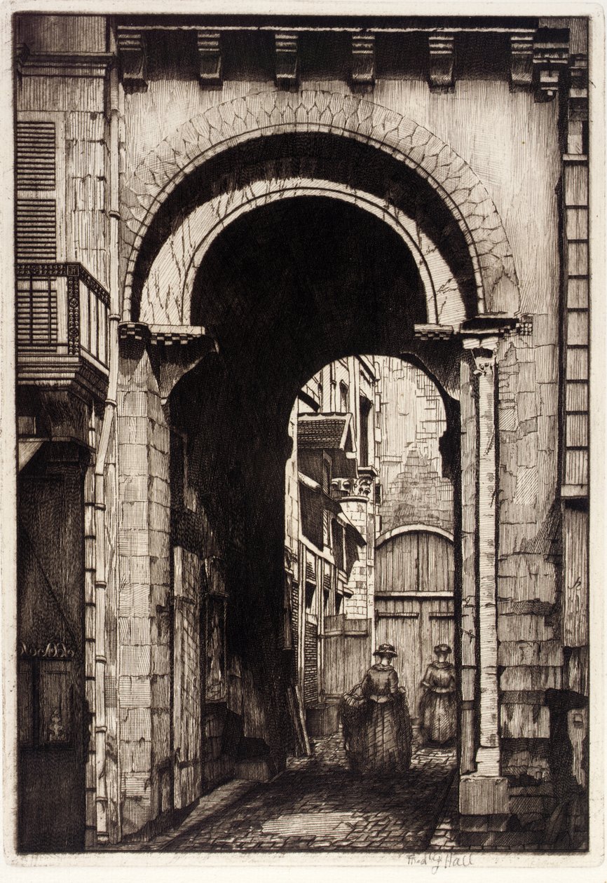 Oude deuropening, Nevers door Frederick G. Hall