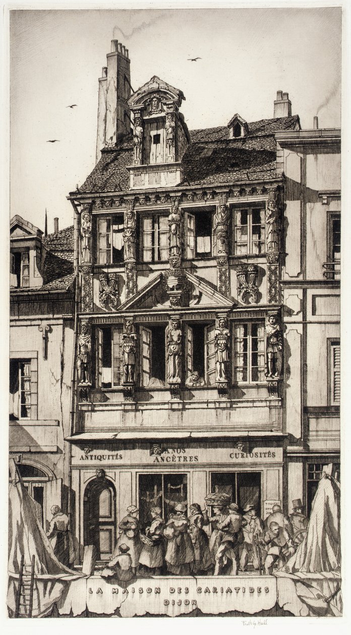 La Maison des Cariatides, Dijon door Frederick G. Hall