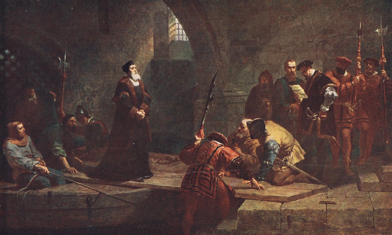 Cranmer bij Traitors Gate door Frederick Goodall