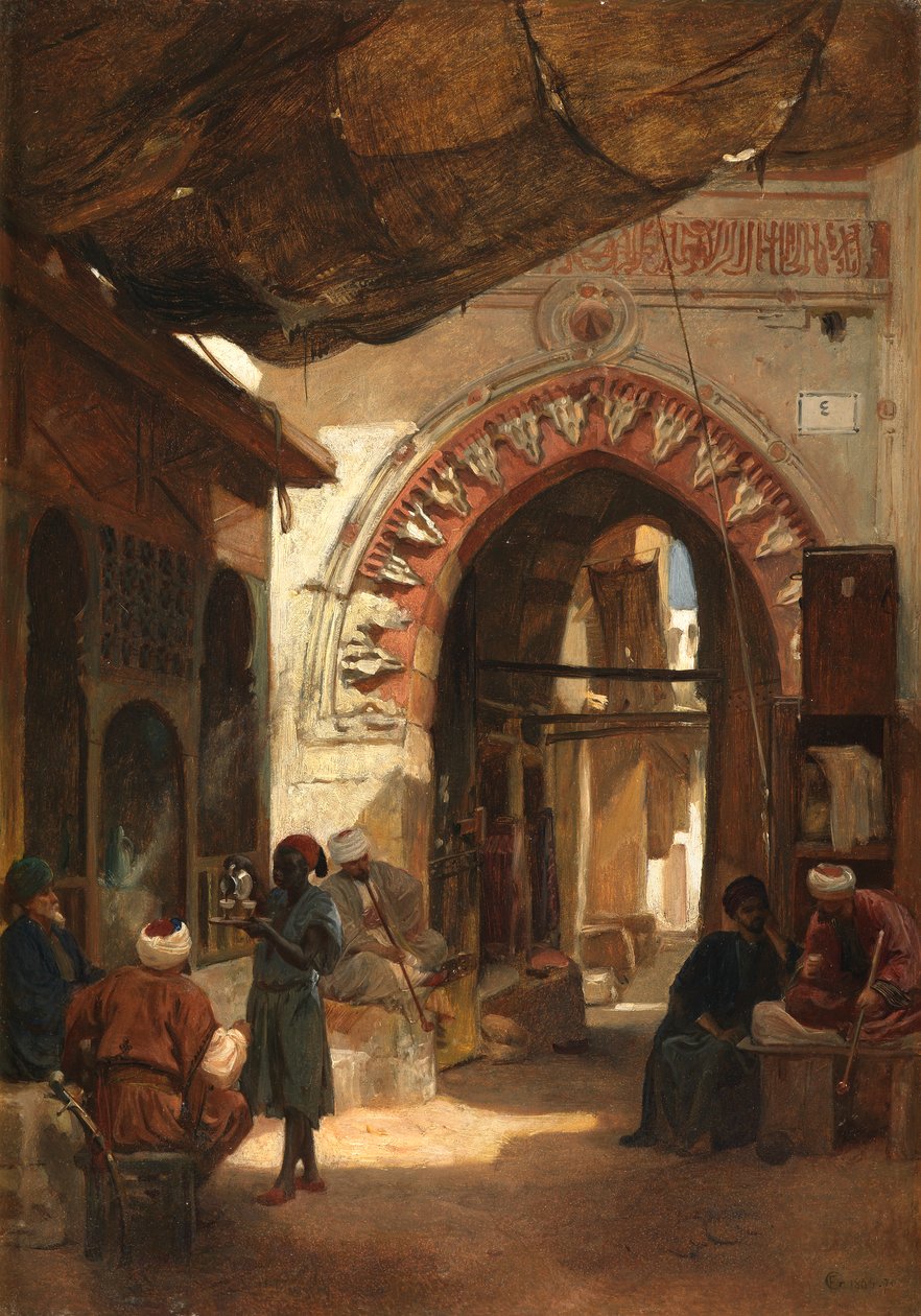 De Grote Bazaar, Caïro door Frederick Goodall