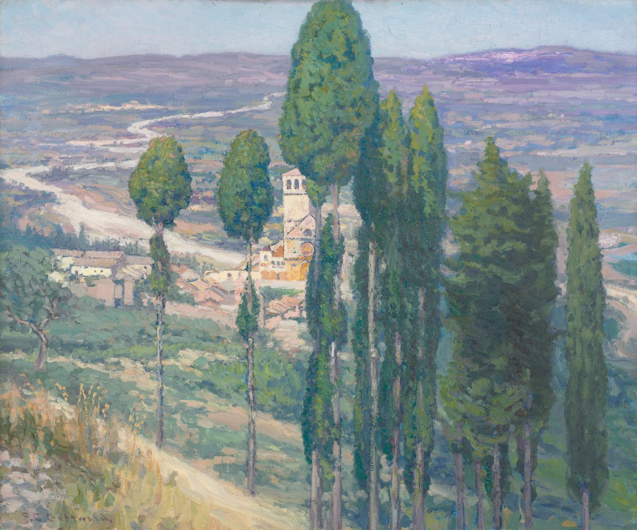 De Umbrische Vallei, Italië door Frederick Gottwald