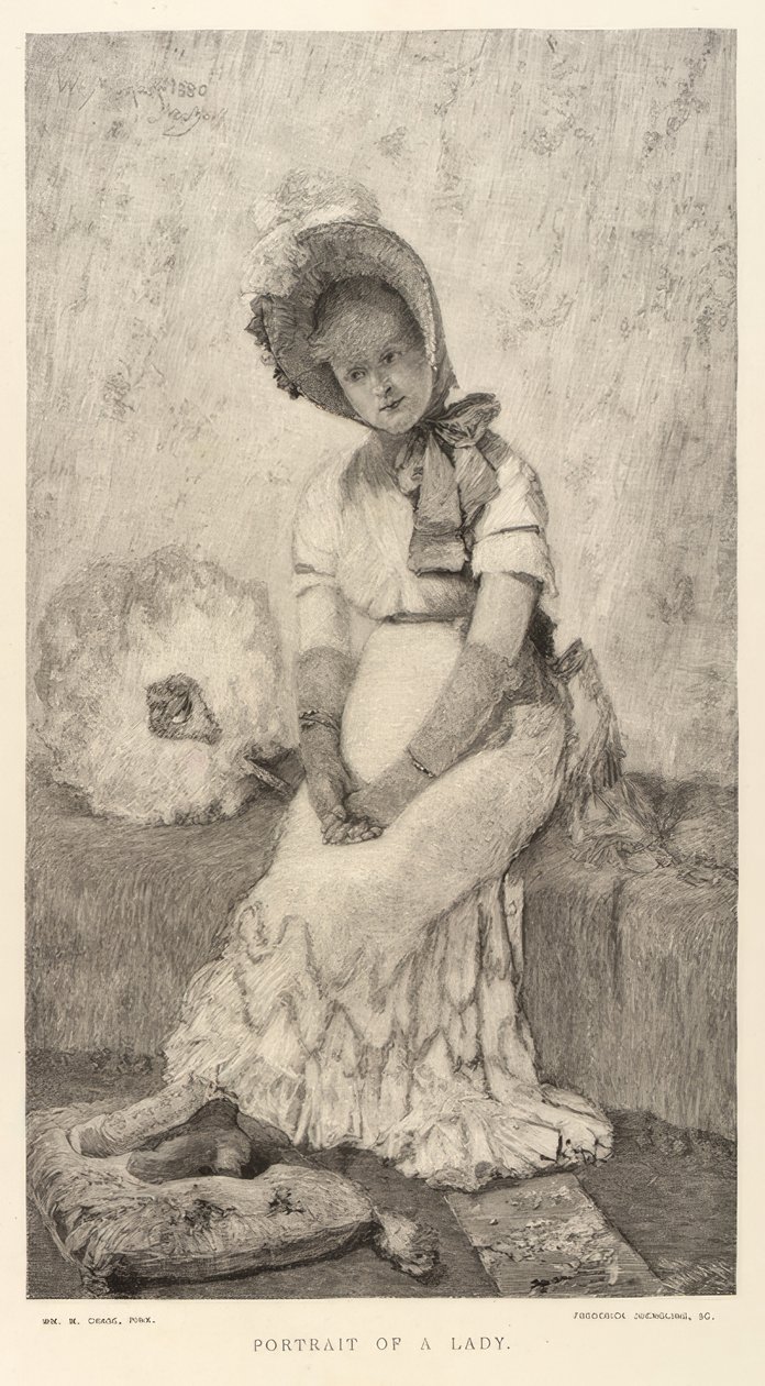 Portret van een dame door Frederick Juengling