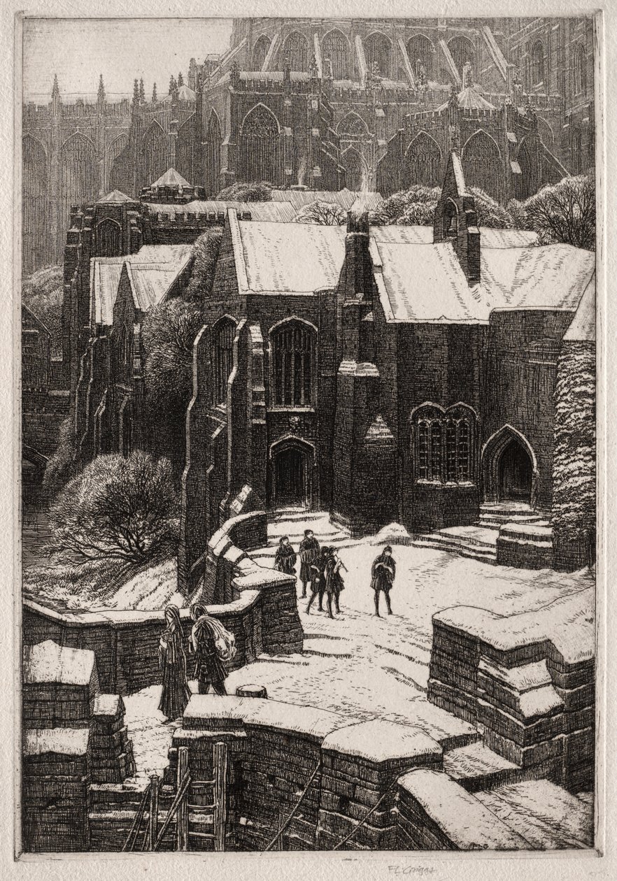 Het aalmoezenhuis door Frederick Landseer Maur Griggs