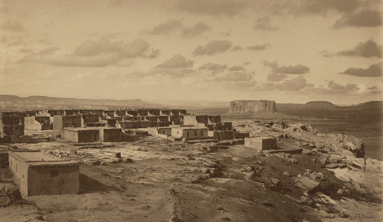 Betoverde Mesa, Acoma, New Mexico,1900 (foto) door Frederick Monsen
