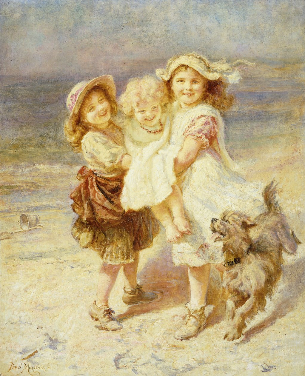 Een dag op het strand door Frederick Morgan