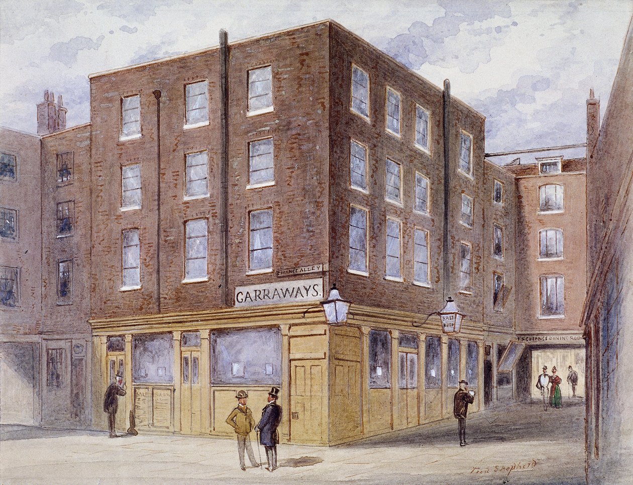 Change Alley, Londen door Frederick Napoleon Shepherd