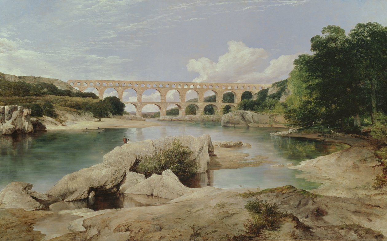 De Pont du Gard, 1862 door Frederick Richard Lee